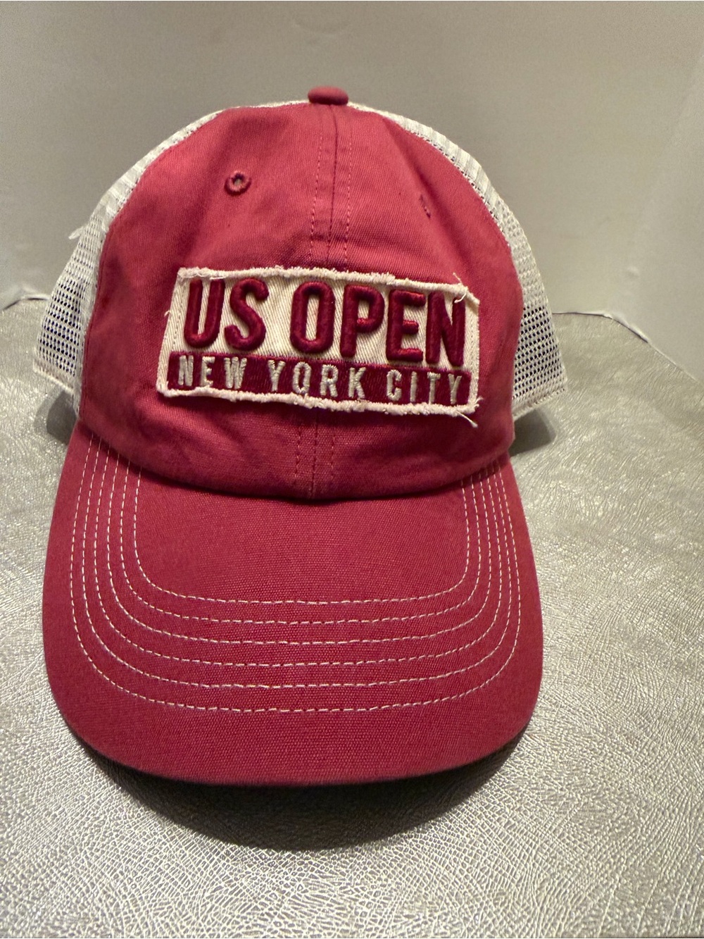 US Open New York City. ‘47 Brand Tennis Rust w/Mesh Baseball Cap. Embroidered.